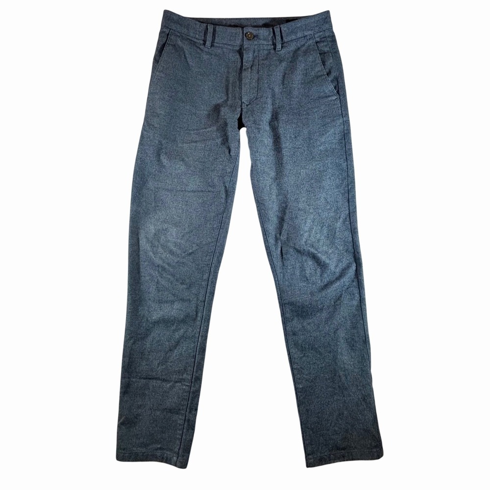 Bonobos Mens Blue Marl Textured Chino Pants Size 31x32 Flat Front Trousers